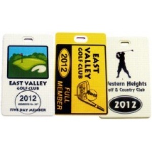 Golf Bag Tag - Style E - Credit Card Style - Printed one side - Various Pack Sizes