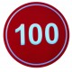 Composite Yardage Disc 12" Diameter - Red - 100 Yards