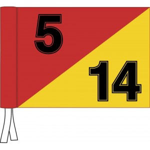 Tie Flag - 2 Colour - Numbered