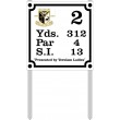 9" X 9" Tee  Plate (Cust/Logo) With Stakes