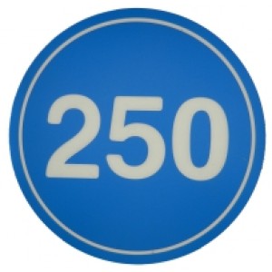 Composite Yardage Disc 12" Diameter - Blue - 250 Yards