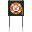 Deluxe Life Buoy Post With Danger Sign Only