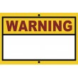 12" X 8" Warning Sign With Dry Wipe Area