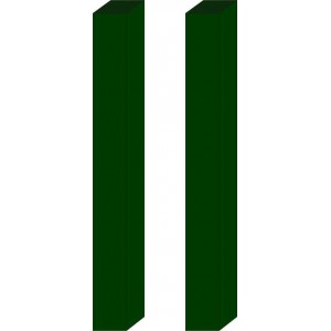 Green Square Post - 48" for 16X12 18X12 24X12 24X18 36X24 (pair)