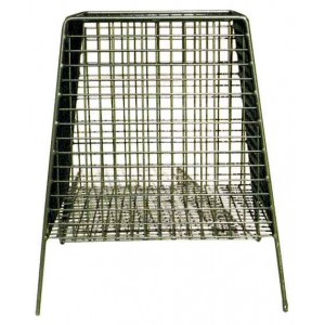 Mesh Litter Basket - Square Pyramid Shape - Green