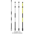 6 Ft - White & Black Regular Taped - UK Locking Metal Ferrule - Spin System Top
