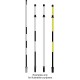 6 Ft - White & Black Regular Taped - UK Std Plastic Ferrule - UK Top